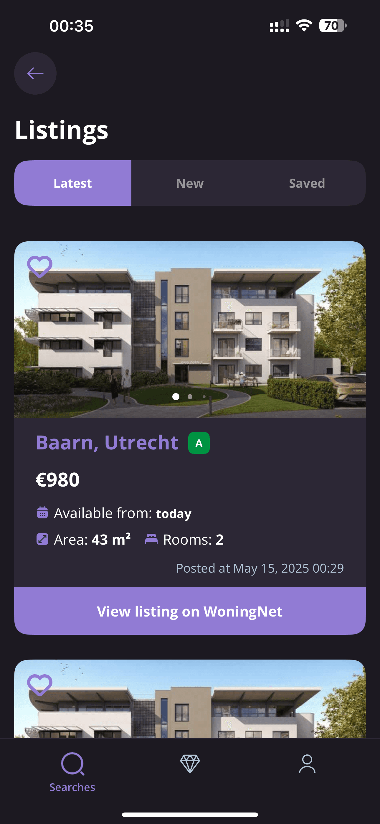 Findify mobile app interface
